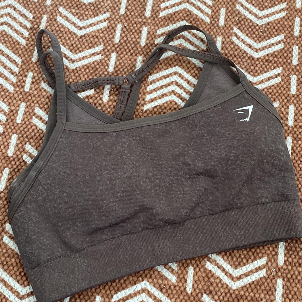 ✨GYMSHARK✨ Brown Fleck Sports Bra - SMALL